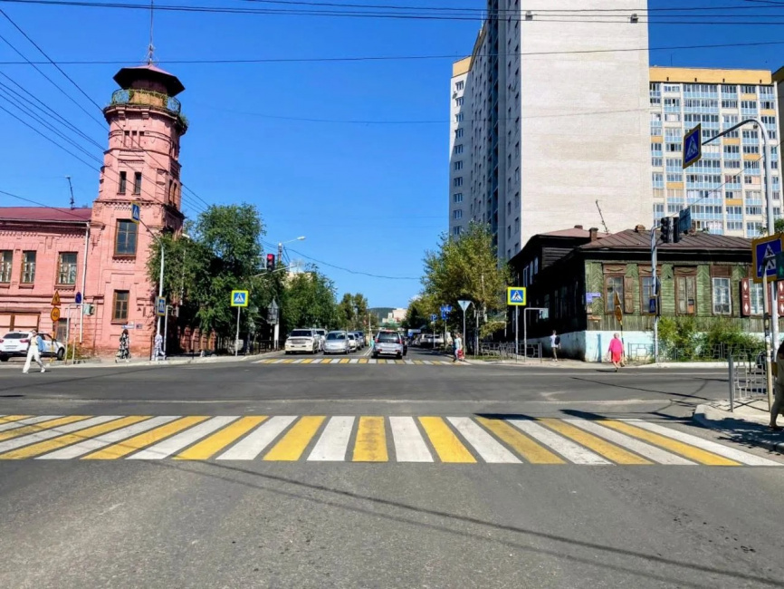 В Чите изменили схему проезда по некоторым перекрёсткам – стало безопаснее для пешеходов и водителей 